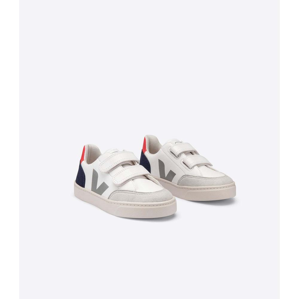 Kids' Veja V-12 CHROMEFREE Shoes White | SG 751HAP